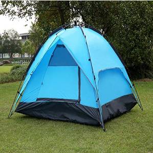 WZH Outdoor camping Tent 3-4 people Fully automatic double people rainproof Waterproof quick opening no need to build double layer