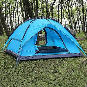 WZH Camping automatic Double people quick opening Double layers tent Dual purpose outdoor Waterproof heat preservation