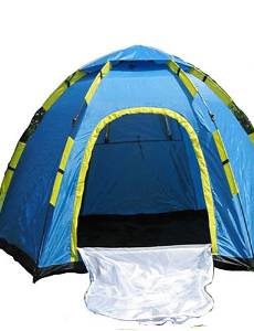 Automatic Folding Tent Outdoor Tent Camping Tent Six Angle Rain At8878 , Blue