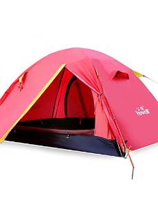 Single Room Waterproof Camping Tent For 2 Person 1622 Red