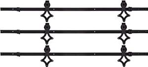 Cherry Queen LOT3~6FT Dark Coffee Country Barn Wood Sliding Door Hardware Track Set Wholesale