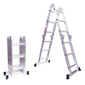 Cherry Queen Multi Purpose Aluminum Ladder Folding Step Ladder Scaffold Extendable Heavy Duty