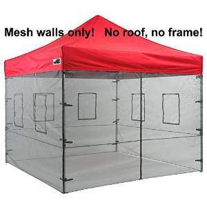 Eurmax 10x10 Food Mesh Wall Kit - Removable Food Service Screen Panels For Pop Up Canopy Tent