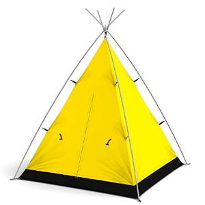 Generic Triangle Travel 4 Person Tent Color Yellow