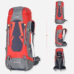 70L Camping Traveling Mountaineering Waterproof Backpack -Color: Red