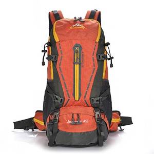 45L Tactical Camping Hiking Traveling Mountaineering Backpack -Color: Orange