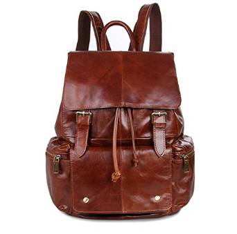 Genda 2Archer Classic Genuine Leather Shoulder Backpack