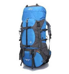 Professional Sport of Outdoor Mountaineering Bag Bag Leisure Bag Blue 65 L