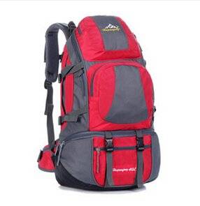 Outdoor Mountaineering Camping Hiking Bag Pack Waterproof Backpack Double Bag Bag Red 36-55