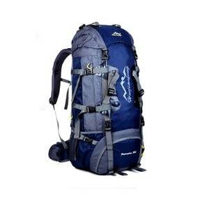 The New 2015 Outdoor Mountaineering Bag Sports Travel on Foot Bag Big Backpack Backpack 80 L Waterproof Rain Package Dark Blue