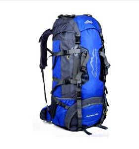 The New 2015 Outdoor Mountaineering Bag Sports Travel on Foot Bag Big Backpack Backpack 80 L Waterproof Waterproof Bag Blue