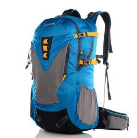 Outdoor Professional Shoulders Backpack Super Light Wear Outdoor Sports Bag Both Men and Women Travel Package Sky-blue 45 Litres