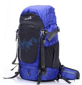 Outdoor Backpack 50 L Backpack Backpack Large Bag Men and Women Riding Tra Nsport Blue