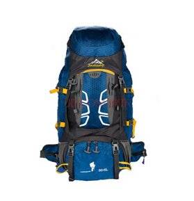 The New Sports Outdoor Bag Mountaineering Bag Men and Women 55 L Blue Backpack Large Capacity Travel Bag