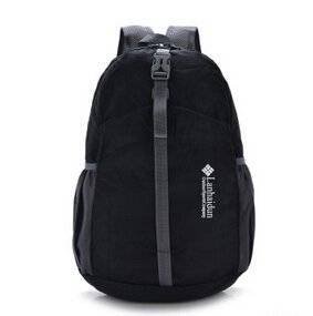 The Fashion Leisure Sports Bag Ultrathin Folding Bag Backpack Travelling Baochao Light Backpack Backpack Backpack Waterproof Skin 20-35 L Travel Bag Black Men and Women