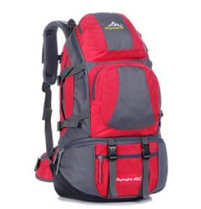 Outdoor Mountaineering Camping Hiking Bag Waterproof Backpack 36-55 L Red