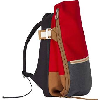 Cote&Ciel Isar Multi Touch Cargo Canvas Backpack - Ruby Red