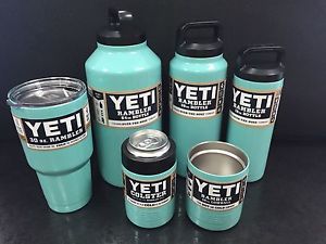 YETI Rambler 30oz Tumbler, 18, 36, 64oz Bottle, Lowball & Colster SeaFoam Green!