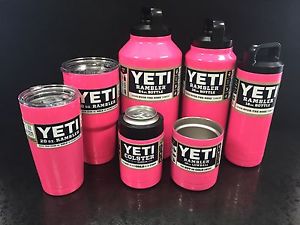 YETI Rambler 30oz, 20oz Tumblers 18, 36, 64oz Bottle, Lowball & Colster in Pink!