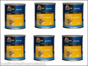 6  # 10 Cans -  Granola with Milk & Blueberries  - Mountain House Freeze Dried