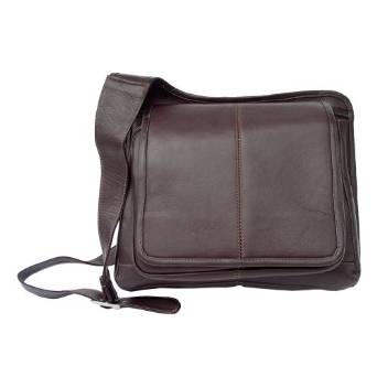 Piel Leather Slim Line Flap-Over Ladies Bag