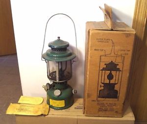 Vintage Stamped 1944 WW2 Era Military Coleman Gasoline Lantern W/ Original Box