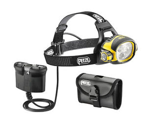 PETZL ULTRA VARIO BELT E54 BUK Headtorch With Remote Rechargeable Battery Pack