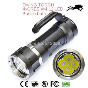 1Waterproof LED Diving Flashlight 7000LM CREE XML-L2 Diving Torch  Torch Light