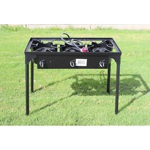 Triple Burner  Outdoor Stand Stove Cooker Propane Stand Camping BBQ