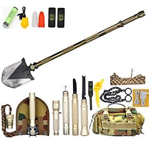 BangTi Military Multifunction Folding Shovel w/ Powerbank Flashlight +3400mah