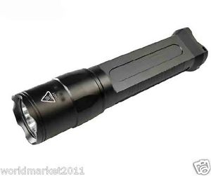 Aluminum Alloy Black Bright Light Long Shots Waterproof Flashlight Torch Lamp