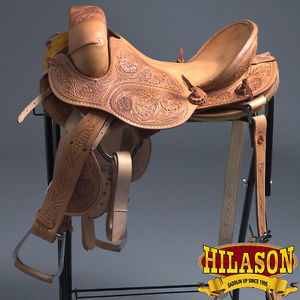 BX206BZOL-F HILASON CLASSIC SERIES HAND-MADE RODEO BRONC RIDING SADDLE 16"