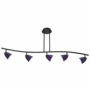 Cal Lighting SL-954-5-DB-BLS Track Lighting, Cobalt Blue & Dark Bronze