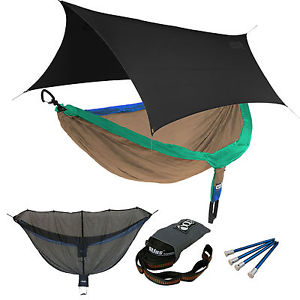 ENO DoubleNest OneLink Sleep System - ATC Special Edition Hammock & Black Profly