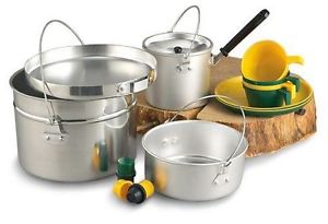 Camping Cook Set Texsport Aluminum 4-Person Cookware Hiking Outdoor New Fast