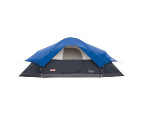 8-Person Coleman Canyon Tent Blue Outdoor Family Camping Adjustable Room Cabin