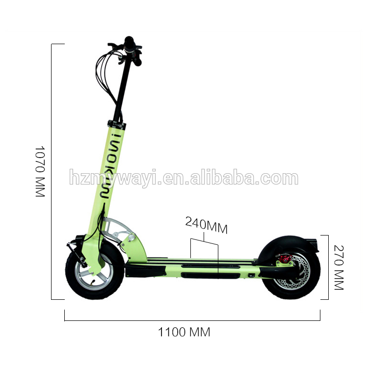 36V 250W brushless motor myway scooter, 10 inch penumatic tire inokim electric scooter