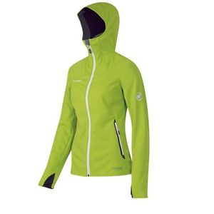 ULTIMATE HOODY WOMEN, fern-black, MAMMUT, Softshelljacke, Windstopper, Kapuzenja