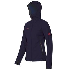 ULTIMATE HOODY WOMEN, dark-indigo, MAMMUT, Softshelljacke, Windstopper, Kapuzenj