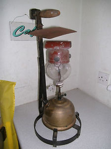 VINTAGE TILLEY AL 8- RAILWAY INSPECTION LAMP AND STAND -