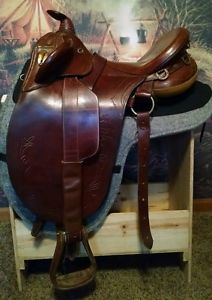 Syd Hill Genuine Australian Saddle 17" Bushmaster Poley with shimmable pad