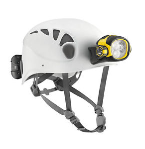 PetzlTrios Caving Helmet with Ultra Vario Headlamp-White/Grey-Size 1