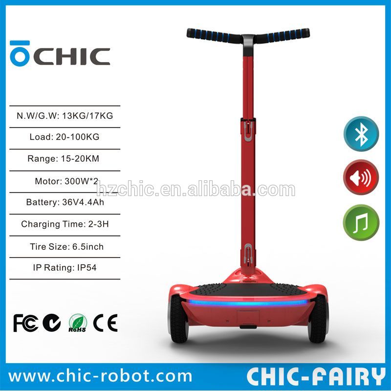 Red Chic Fairy self balancing scooter with APP Bluetooth Speaker