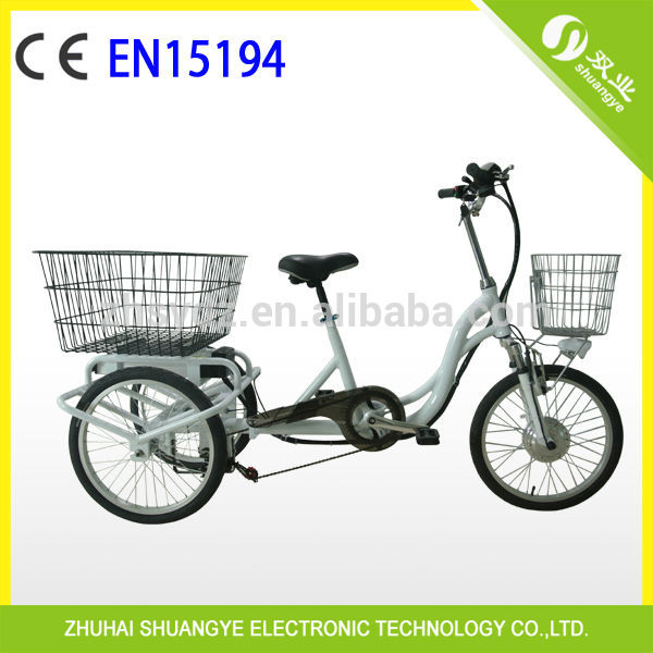 20" alloy frame 3 wheel adult electric tricycle