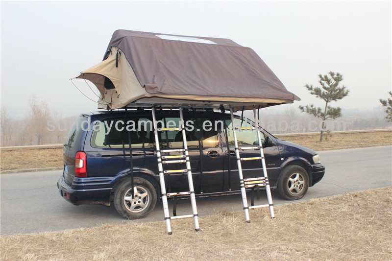 Deluxe Roof Top Tents with two ladders and skylihgt (220x310cm)