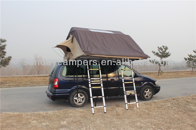 Camper tent with two ladders