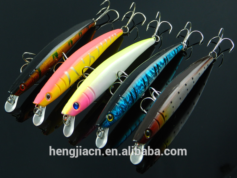 High quality Minnow 10 colors 11.5CM11.2G-4#hook high steel treble fishing lure 3D eyes hard fishing hooks lure free shipping