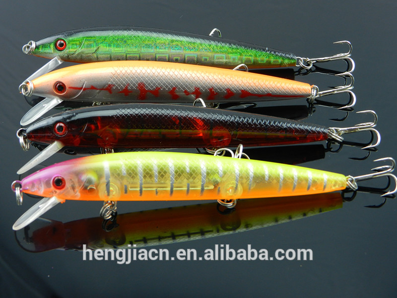 New Long120mm Minnow 12CM 13.8G 6# hooks Fishing lure stick hard fishing tackle minnow fishing lure free shipping