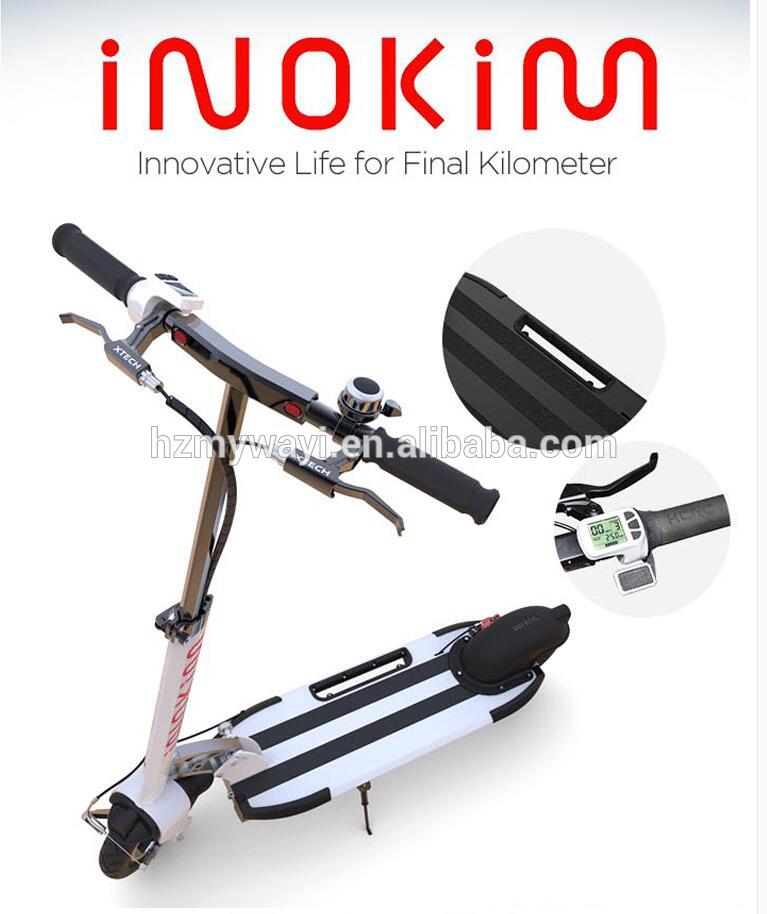 made in China white color original INOKIM Myway Samsung 18650 battery folding desin light weight adult electric scooter for sale