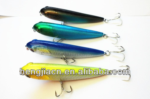 100MM Hard plastic fishing lures Minnow fishing tackle lures Pencil Fishing lures 10CM 13.7G hooks CRANKBAIT HOOKS free shipping